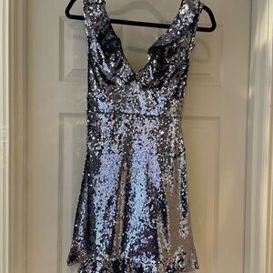 Free People Purple Sequin Siren Dress NWT
